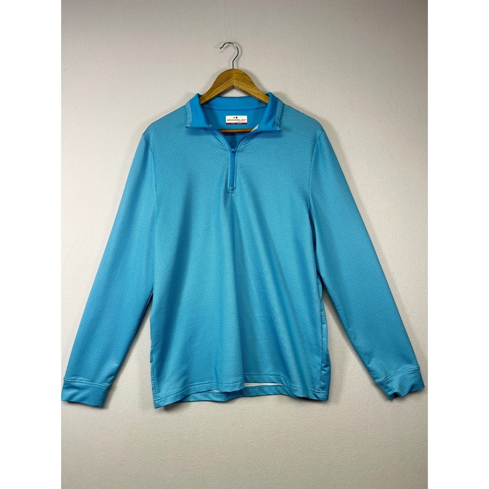 Golfcore Grand Slam Mens Size M Blue 1/4 Zip Performance Pullover Active Top